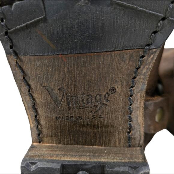 Vintage Shoe Company Eliza Slouch Harness Boots EUC $328 Size 8.5M   S3187 - Picture 9 of 12